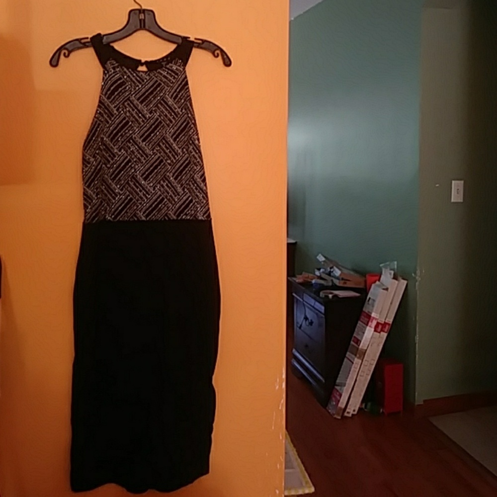 Black & silver cocktail dress